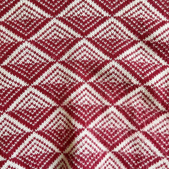 Vintage Country Suburbans Geometric Pattern V-Neck Sweater - Picture 5 of 6